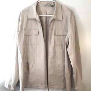 Chico’s Beige Utility Zippered Jacket